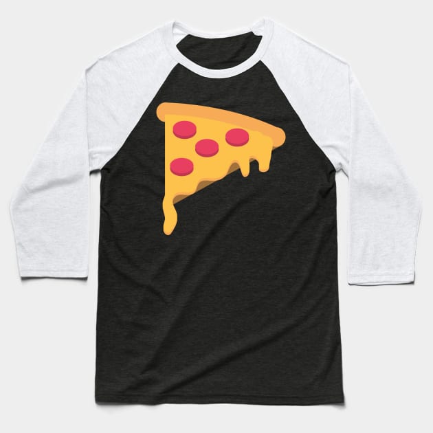 Extra Cheese Pepperoni Pizza Baseball T-Shirt by InkyArt
